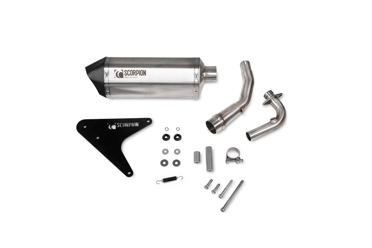 Lambretta V125 Special Serket Parallel Full System - Brushed Stainless Steel Sleeve - Scorpion Exhaust