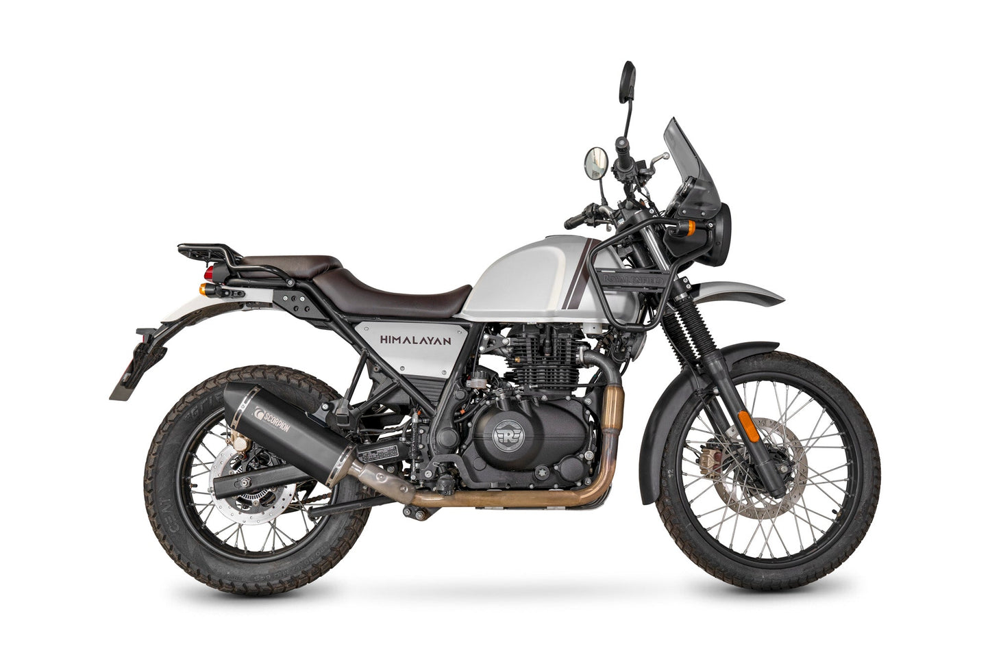 Royal Enfield Himalayan 410 Serket Slip-on - Ceramic Black Coated Sleeve - Scorpion Exhaust