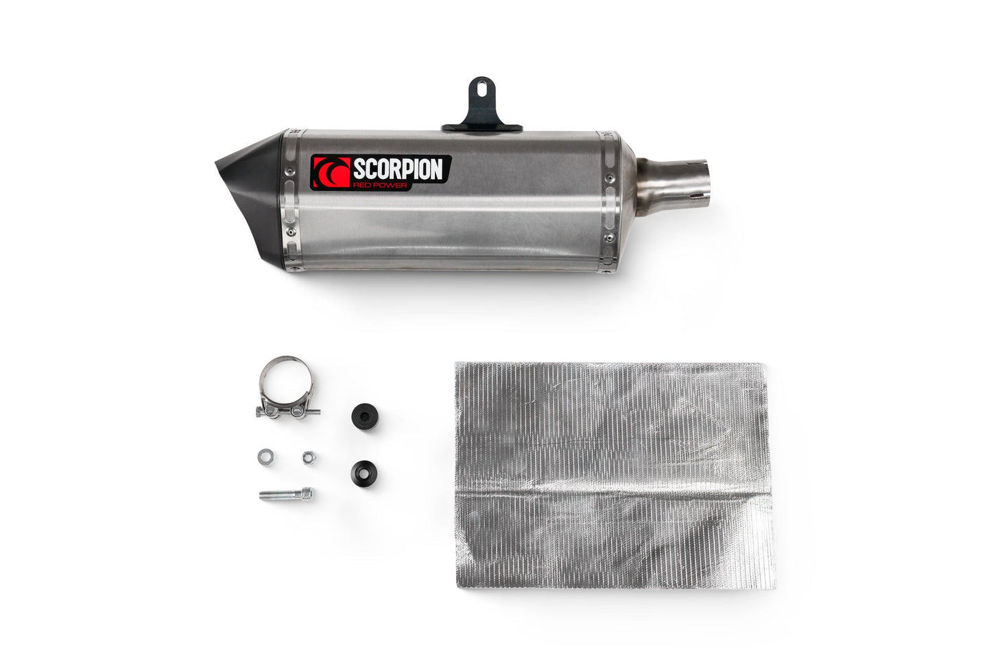 Royal Enfield Himalayan 410 Serket Slip-on - Brushed Stainless Steel Sleeve - Scorpion Exhaust