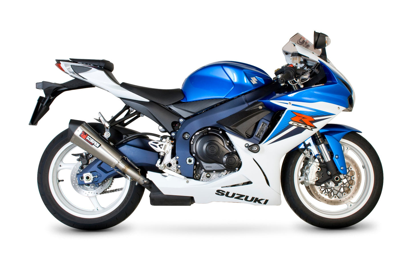 Suzuki GSX-R600 / GSX-R750 Serket Taper Slip-on - Brushed Stainless Steel Sleeve - Scorpion Exhaust