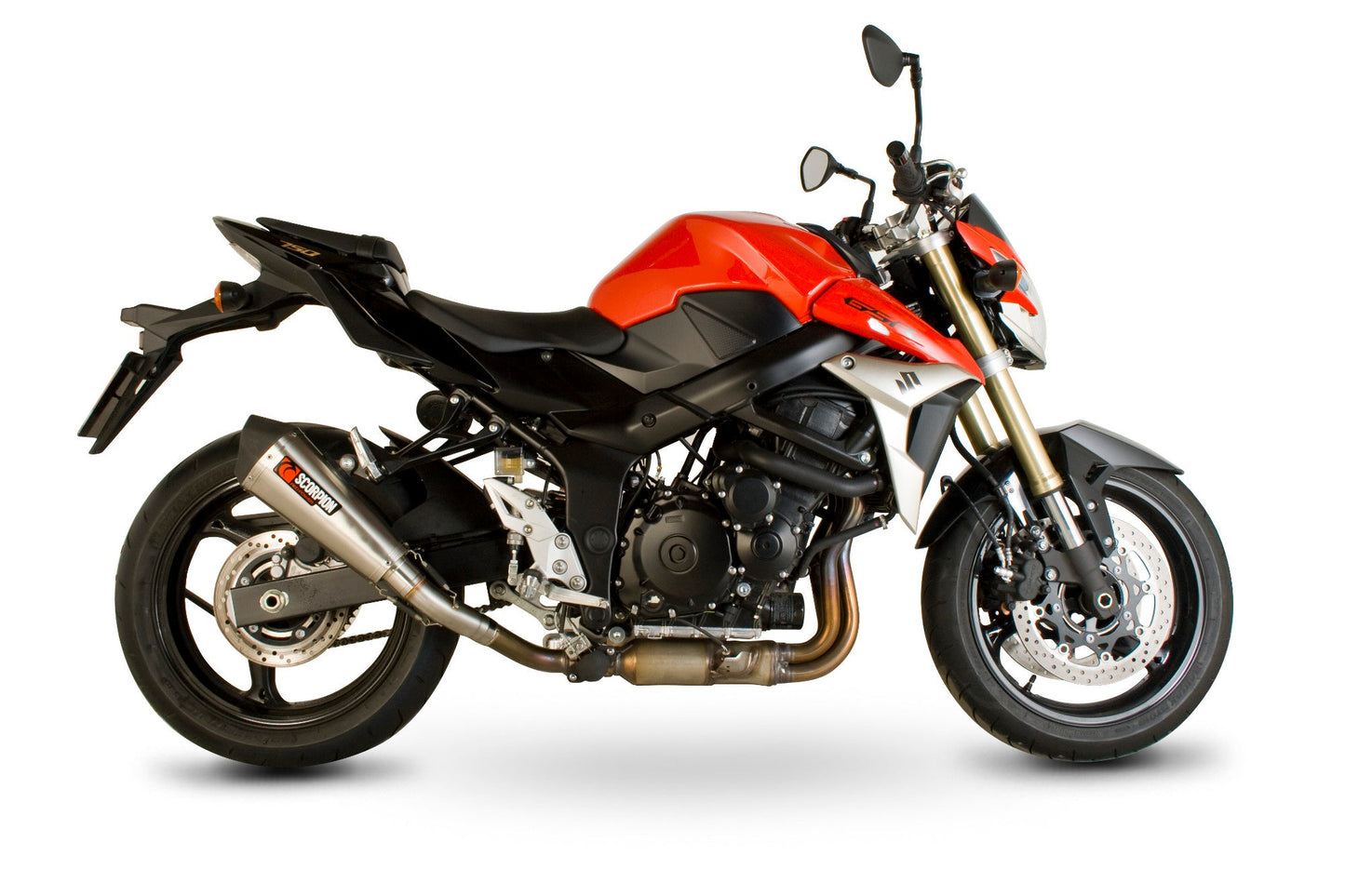 Suzuki GSR750 Serket Taper Slip-on - Brushed Stainless Steel Sleeve - Scorpion Exhaust