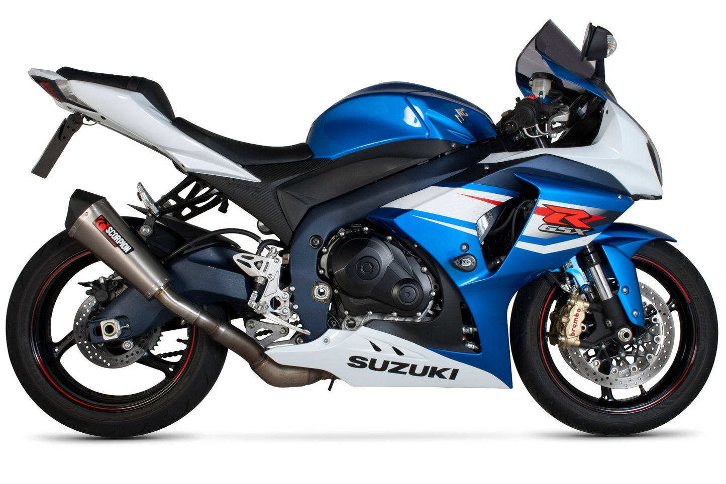 Suzuki GSX-R1000 Serket Taper Slip-on - Brushed Stainless Steel Sleeve - Scorpion Exhaust