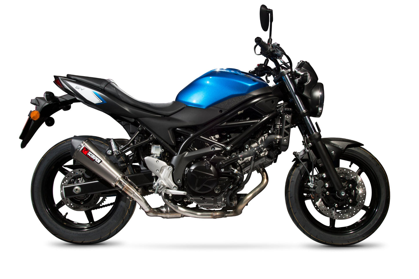 Suzuki SV650 (2016-2021) / SV650 X, (2018-2021)Serket Taper Slip-on - Titanium Sleeve - Scorpion Exhaust