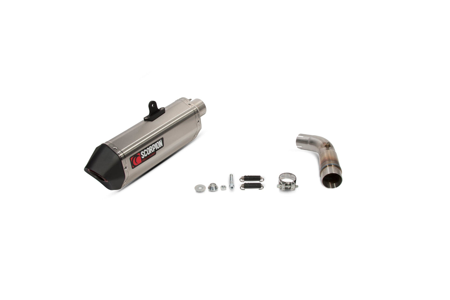 Suzuki SV650 (2016-2021) / SV650 X, (2018-2021)Serket Parallel Slip-on - Brushed Stainless Steel Sleeve - Scorpion Exhaust