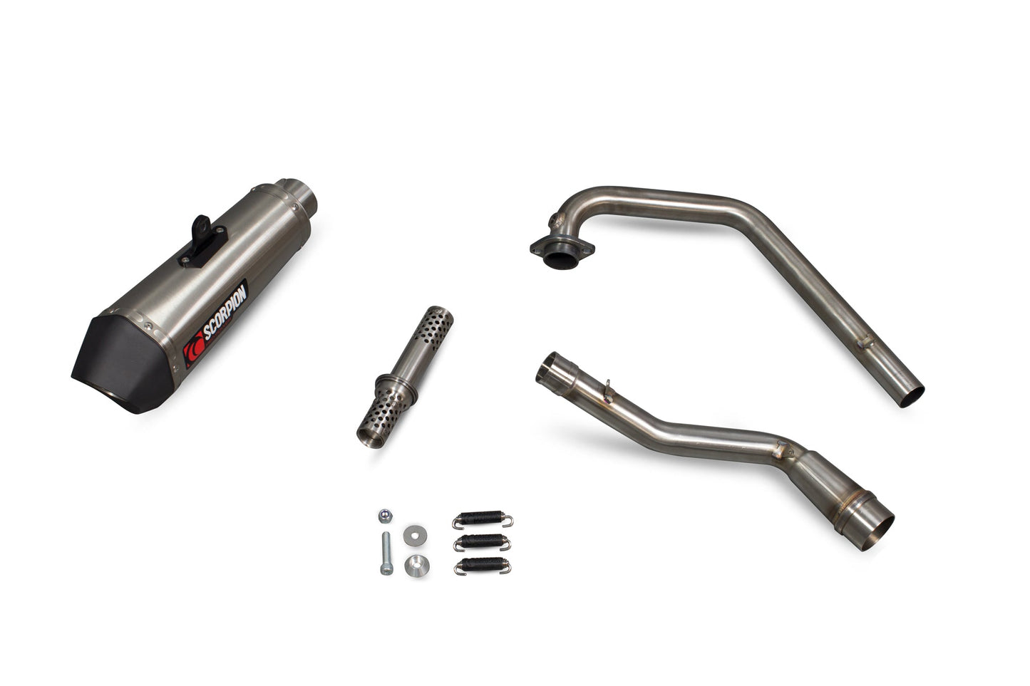 Suzuki GSX-R 125 / GSX-R 150 Serket Taper Full System - Brushed Stainless Steel Sleeve - Scorpion Exhaust