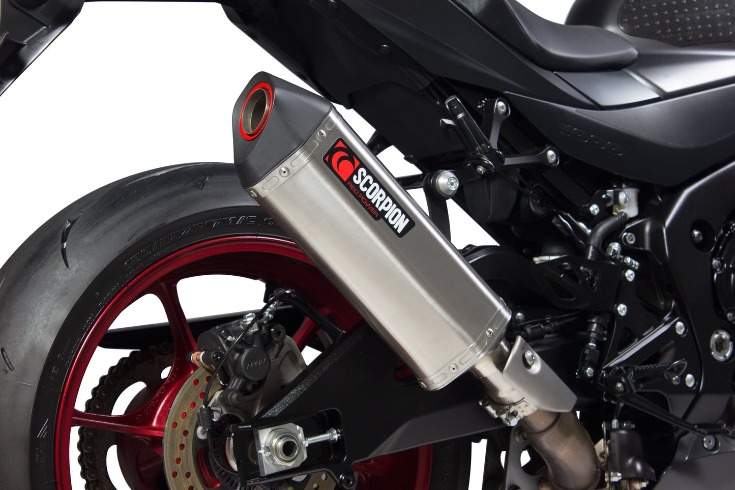 Suzuki GSX-R1000 Serket Parallel Slip-on - Brushed Stainless Steel Sleeve - Scorpion Exhaust
