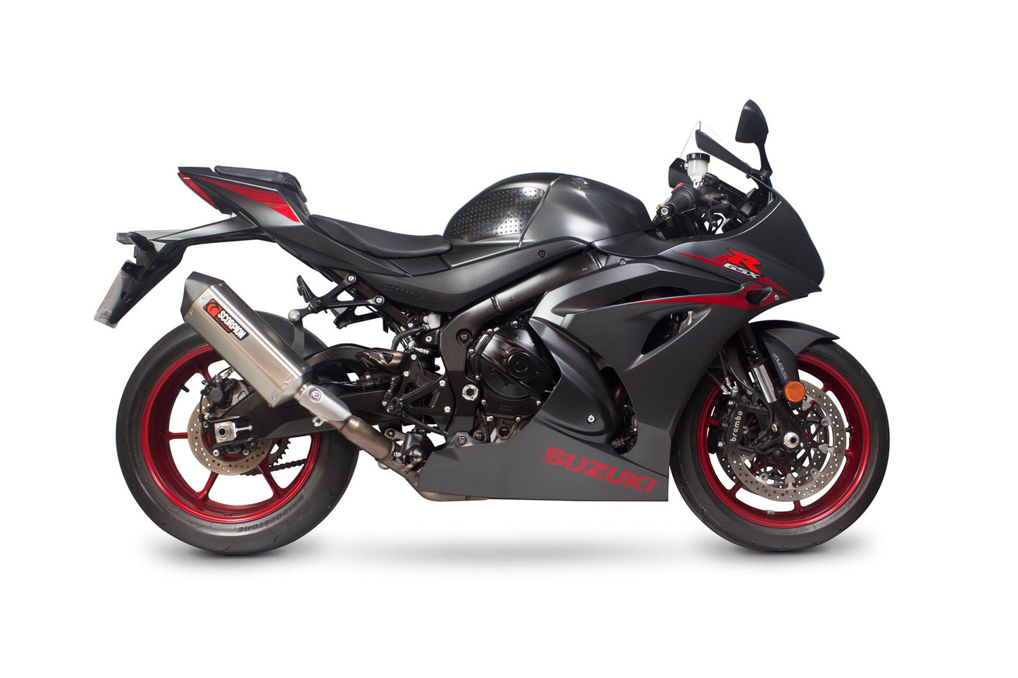 Suzuki GSX-R1000 Serket Parallel Slip-on - Brushed Stainless Steel Sleeve - Scorpion Exhaust