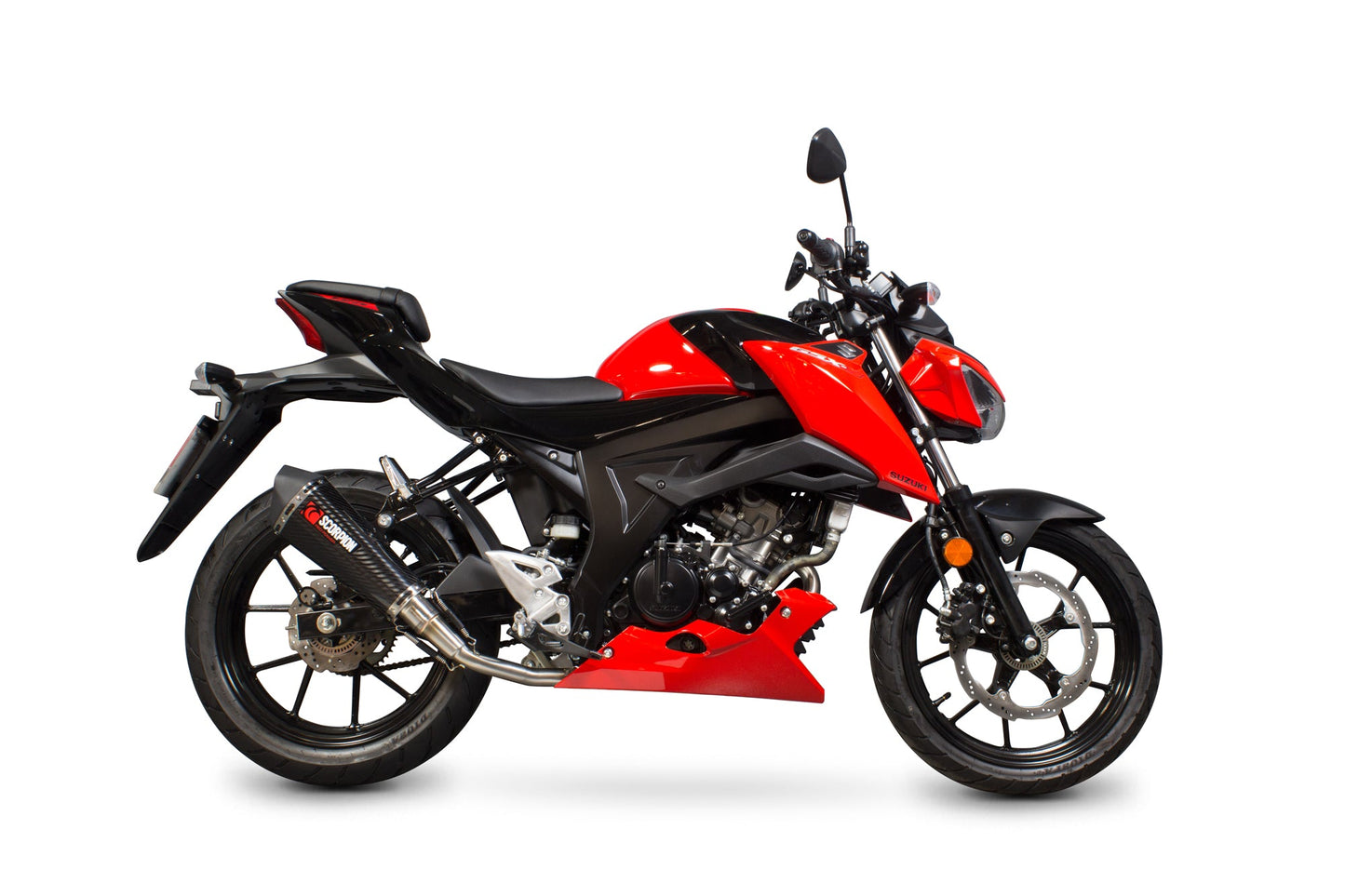 Suzuki GSX-S 125 / GSX-S 150 Serket Taper Full System - Carbon Fibre Sleeve - Scorpion Exhaust