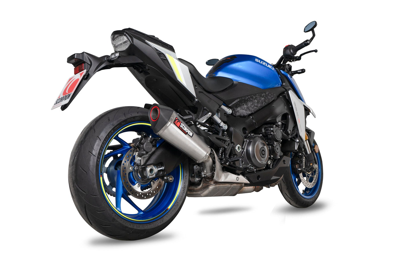 Suzuki GSX-S 1000 Serket Taper Slip-on - Brushed Stainless Steel Sleeve - Scorpion Exhaust