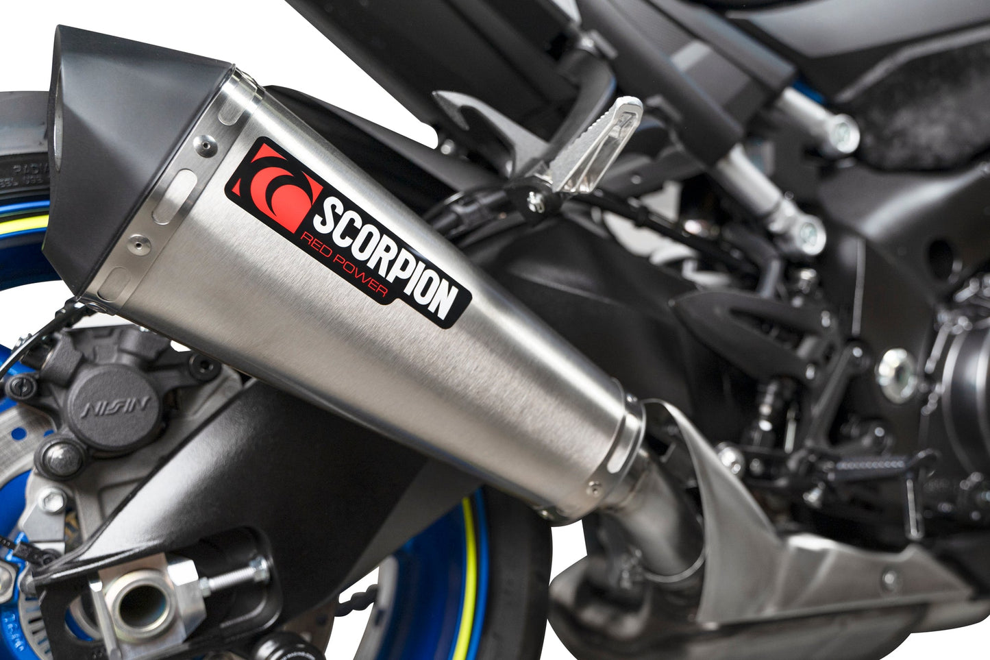 Suzuki GSX-S 1000 Serket Taper Slip-on - Brushed Stainless Steel Sleeve - Scorpion Exhaust