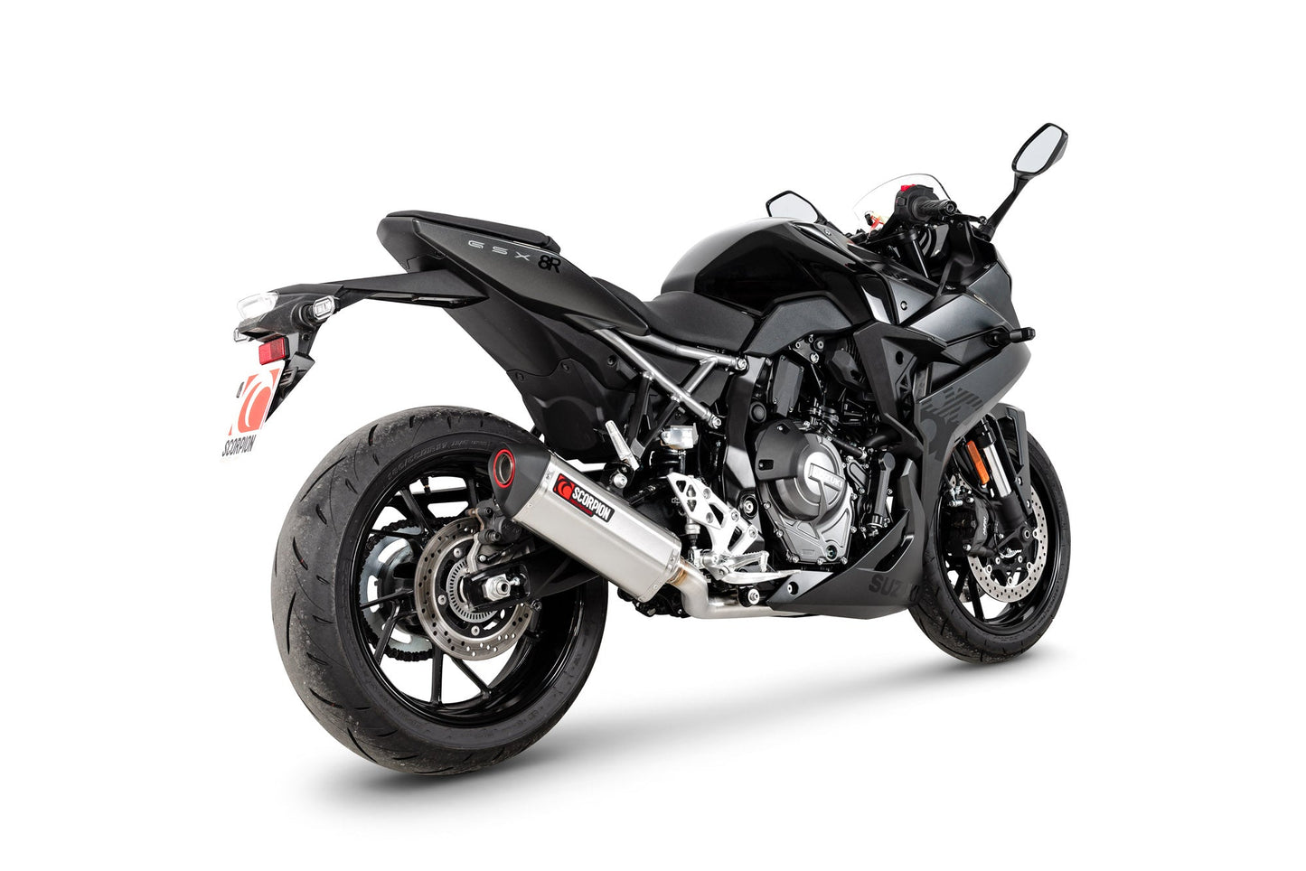Suzuki GSX-8 R Serket Parallel Full System - Stainless Steel Sleeve - Scorpion Exhaust