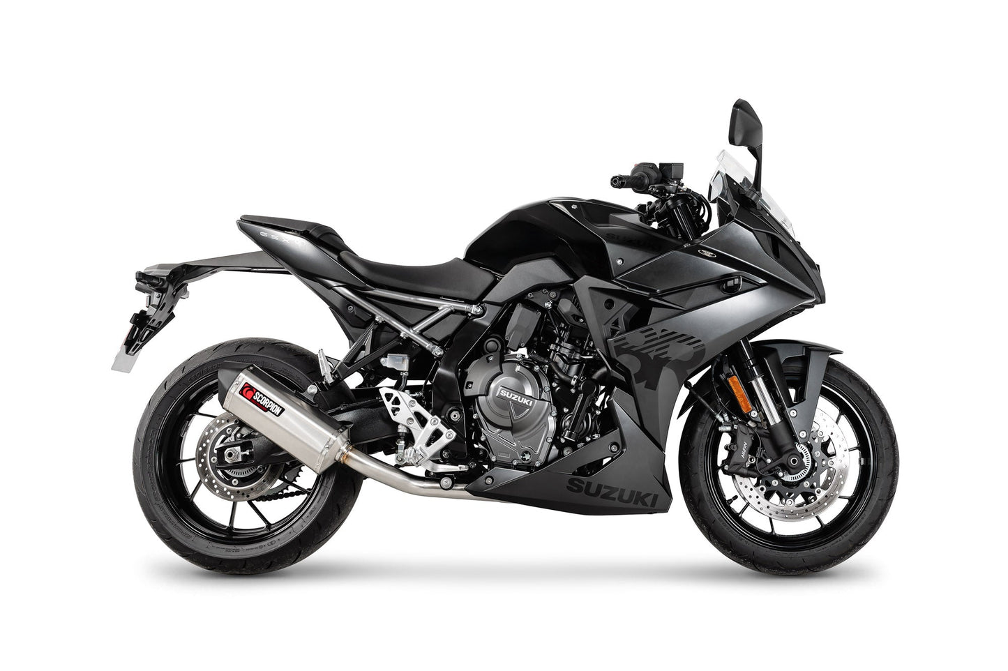 Suzuki GSX-8 R Serket Parallel Full System - Stainless Steel Sleeve - Scorpion Exhaust