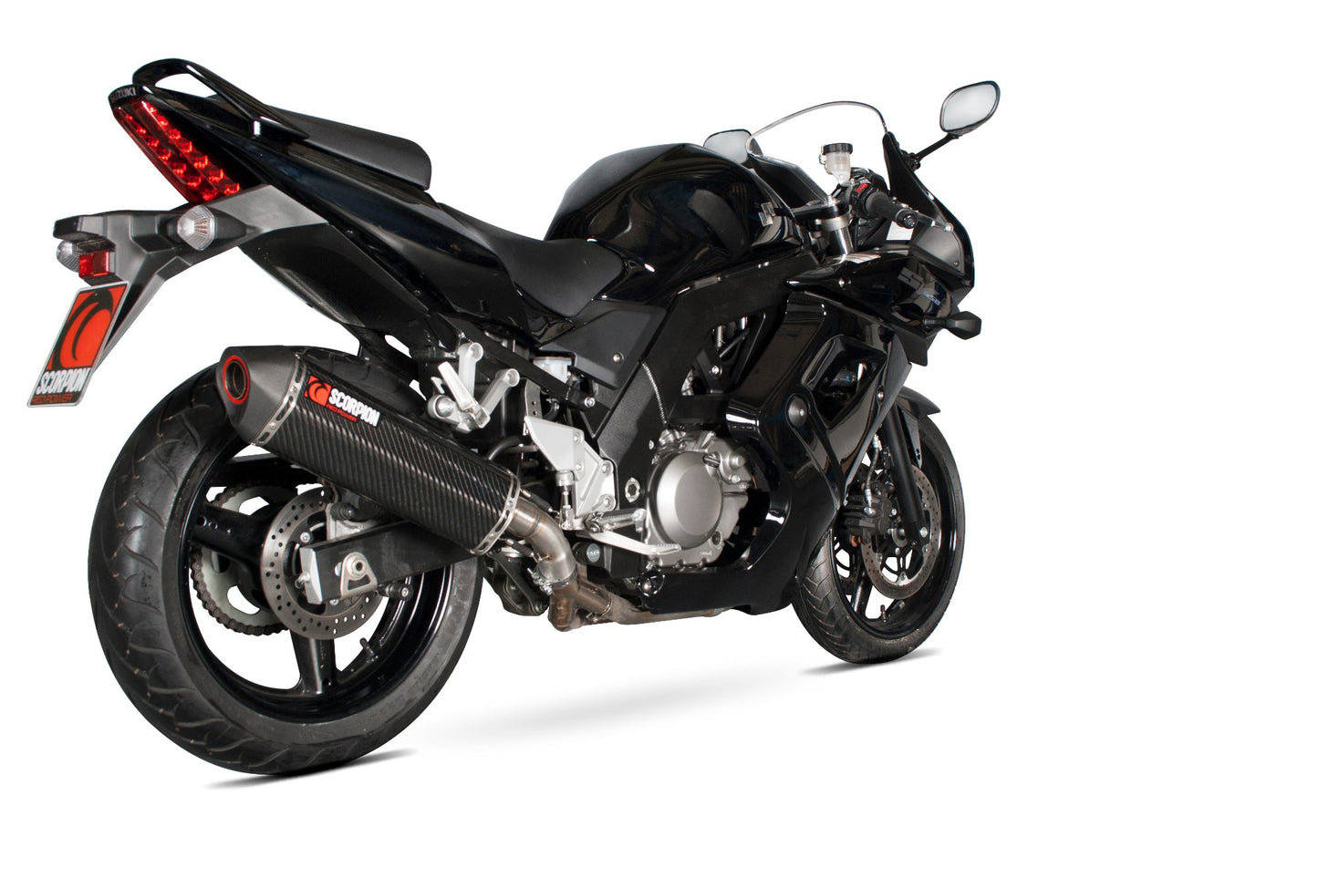 Suzuki SV650 Serket Parallel Slip-on - Carbon Fibre Sleeve - Scorpion Exhaust