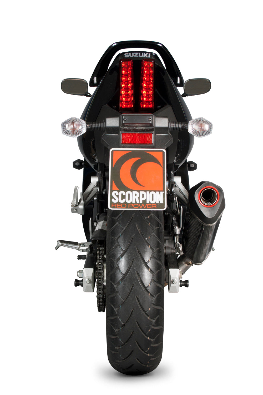 Suzuki SV650 Serket Parallel Slip-on - Carbon Fibre Sleeve - Scorpion Exhaust