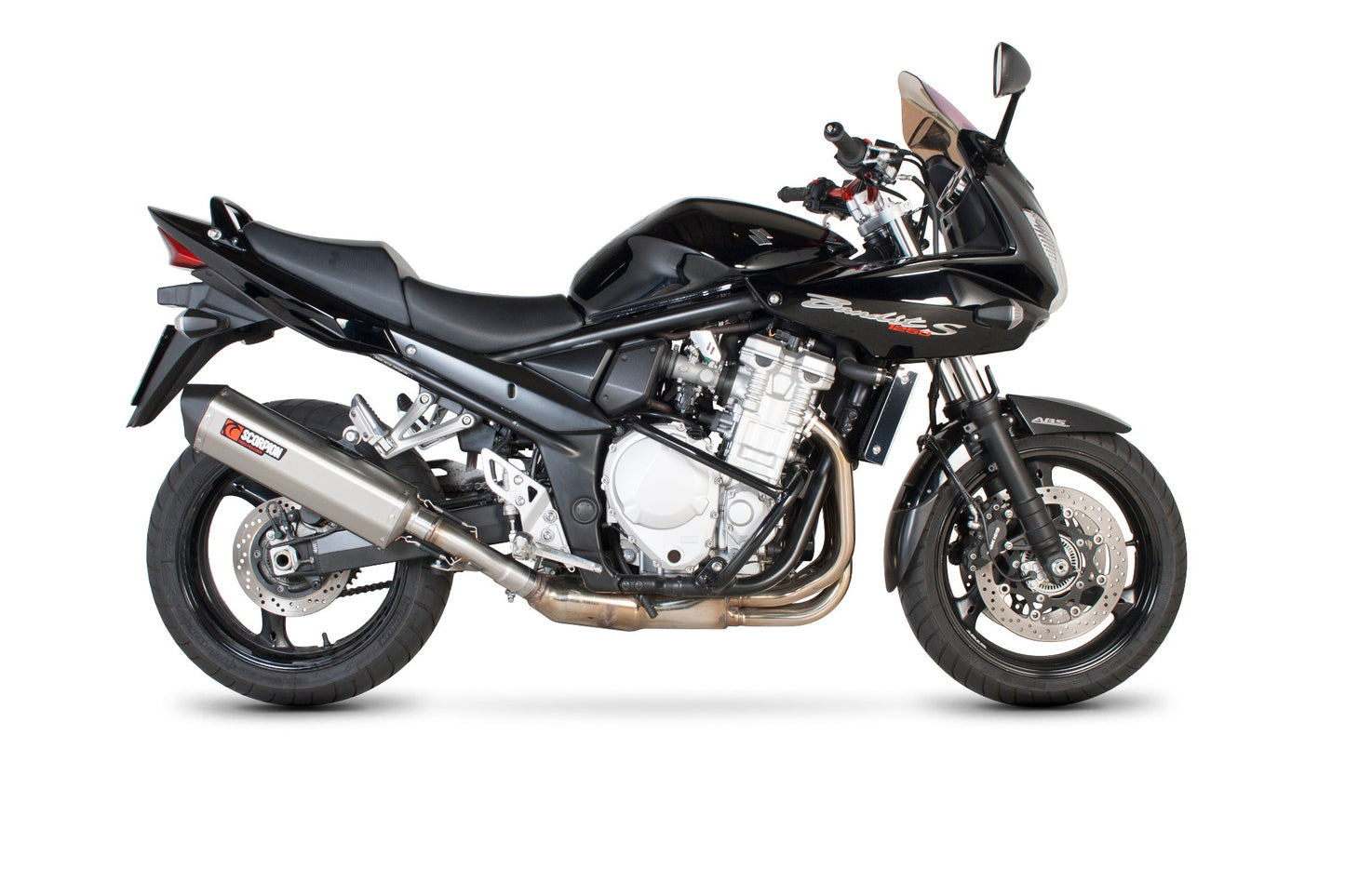 Suzuki GSF1250 Bandit Serket Parallel Slip-on - Brushed Stainless Steel Sleeve - Scorpion Exhaust