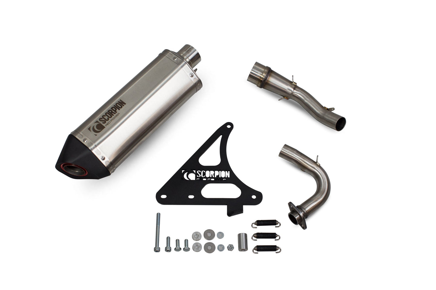 Scomadi TL125 Serket Parallel Full System - Brushed Stainless Steel Sleeve - Scorpion Exhaust