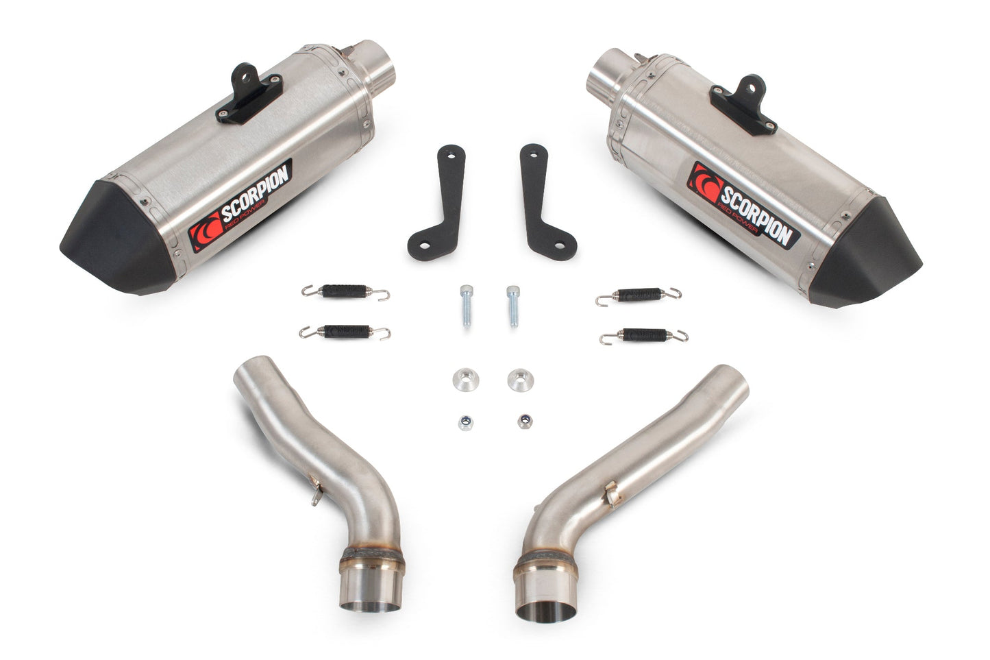 Triumph Street Triple 675 Serket Parallel Slip-on (Pair) - Brushed Stainless Steel Sleeve - Scorpion Exhaust