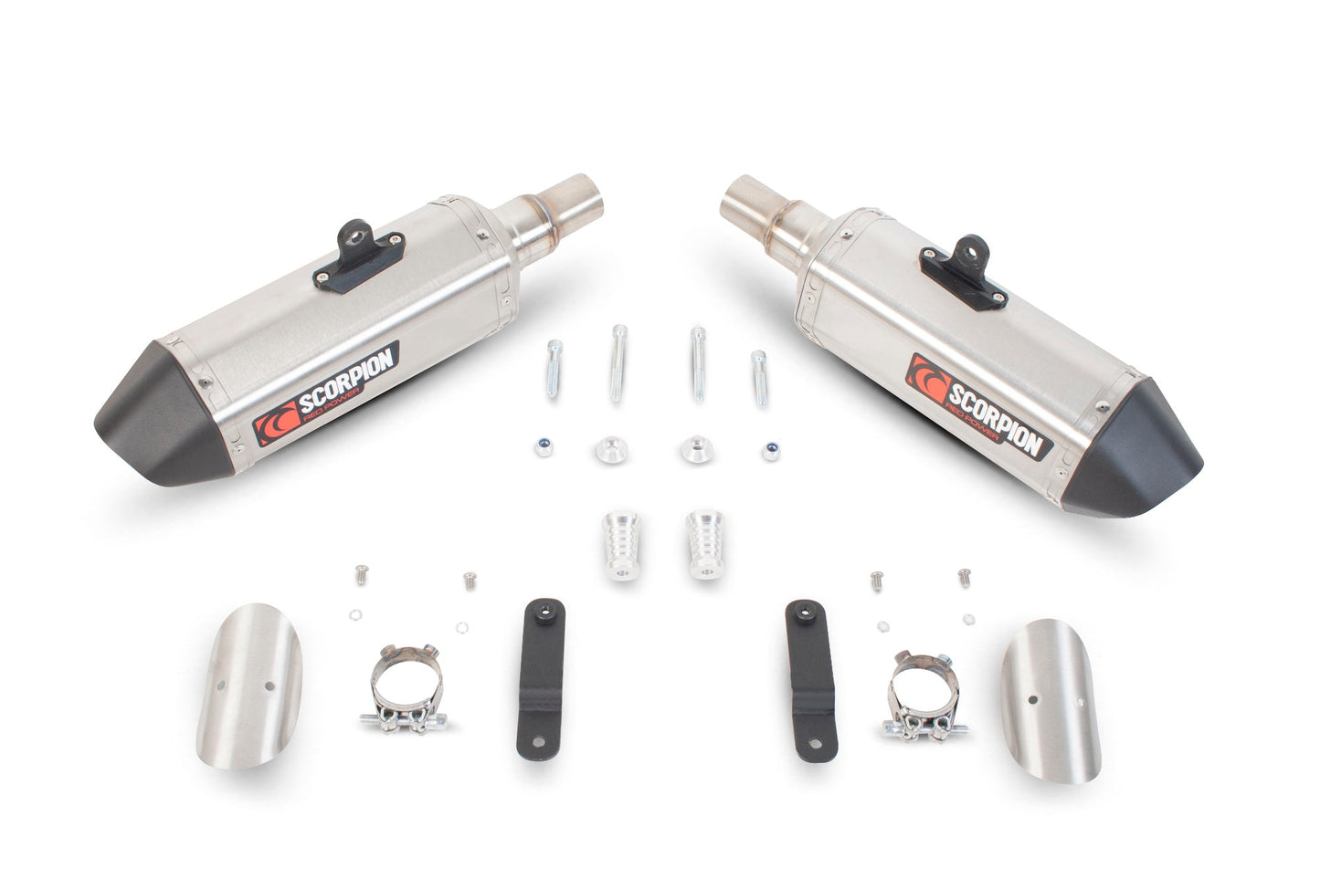 Triumph Speed Triple 1050 Serket Parallel Slip-on (Pair) - Brushed Stainless Steel Sleeve - Scorpion Exhaust