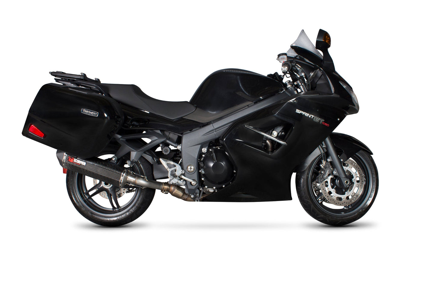 Triumph Sprint GT 1050 Serket Parallel Slip-on - Carbon Fibre Sleeve - Scorpion Exhaust