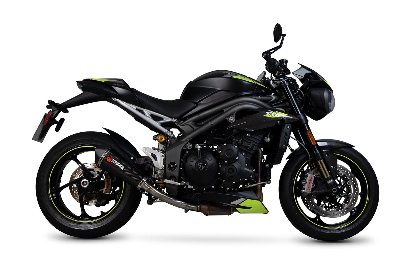 Triumph Speed Triple R / Speed Triple S / Speed Triple RS Serket Taper Slip-on - Carbon Fibre Sleeve - Scorpion Exhaust