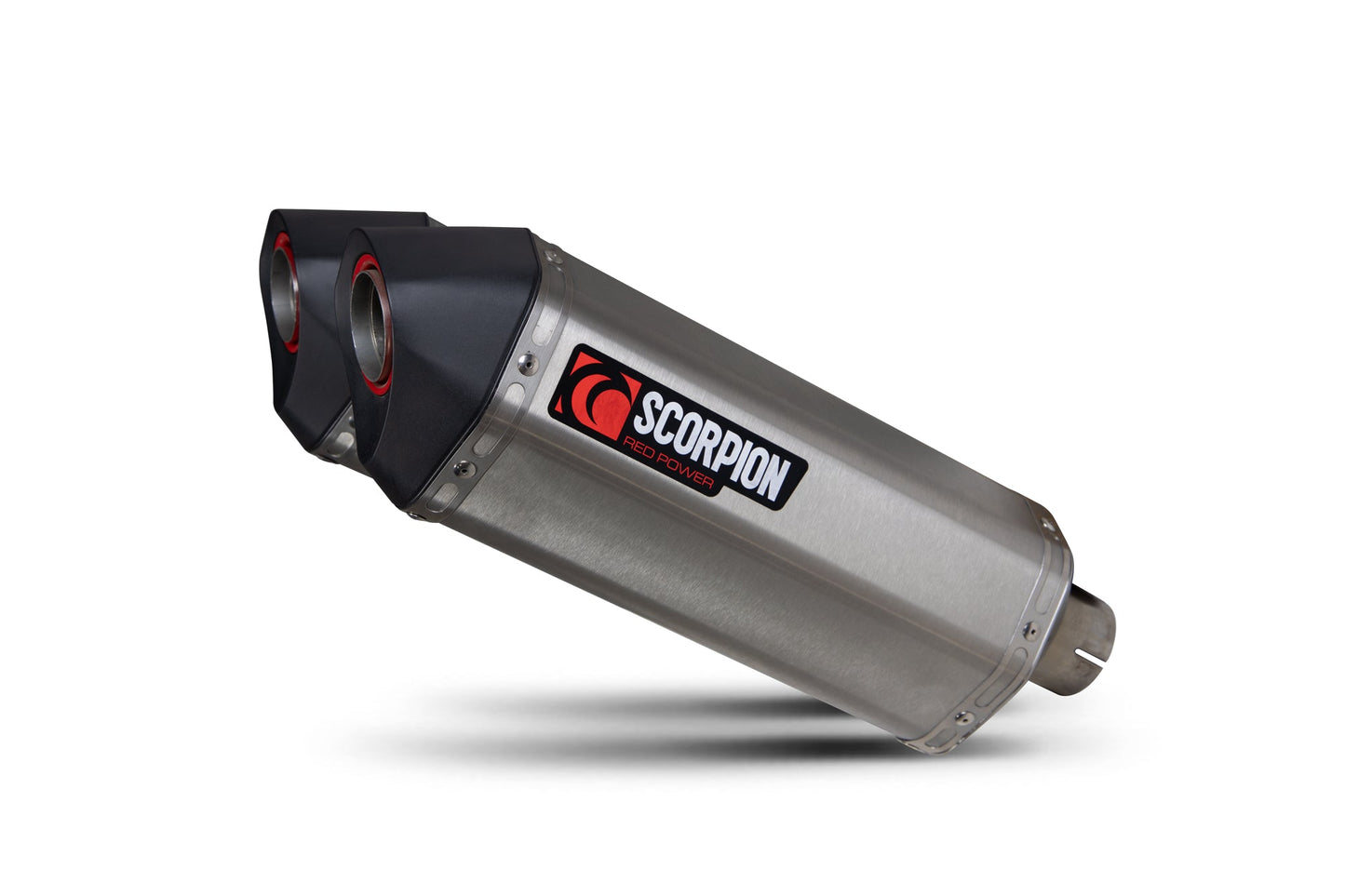 Triumph Speed Triple R / Speed Triple S / Speed Triple RS Serket Parallel Slip-on (Pair) - Brushed Stainless Steel Sleeve - Scorpion Exhaust
