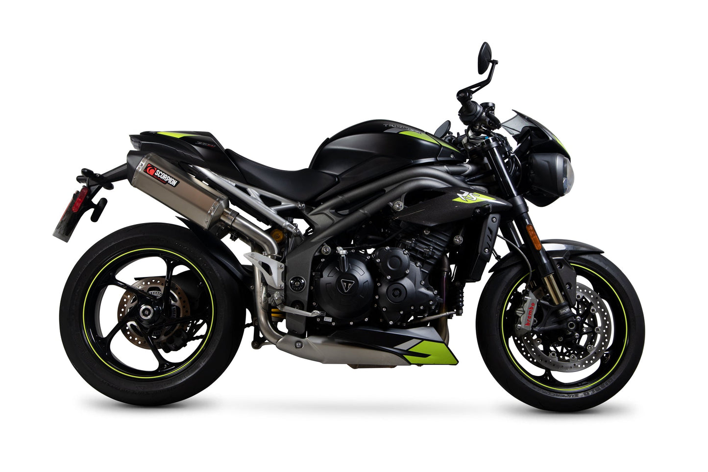 Triumph Speed Triple R / Speed Triple S / Speed Triple RS Serket Parallel Slip-on (Pair) - Titanium Sleeve - Scorpion Exhaust