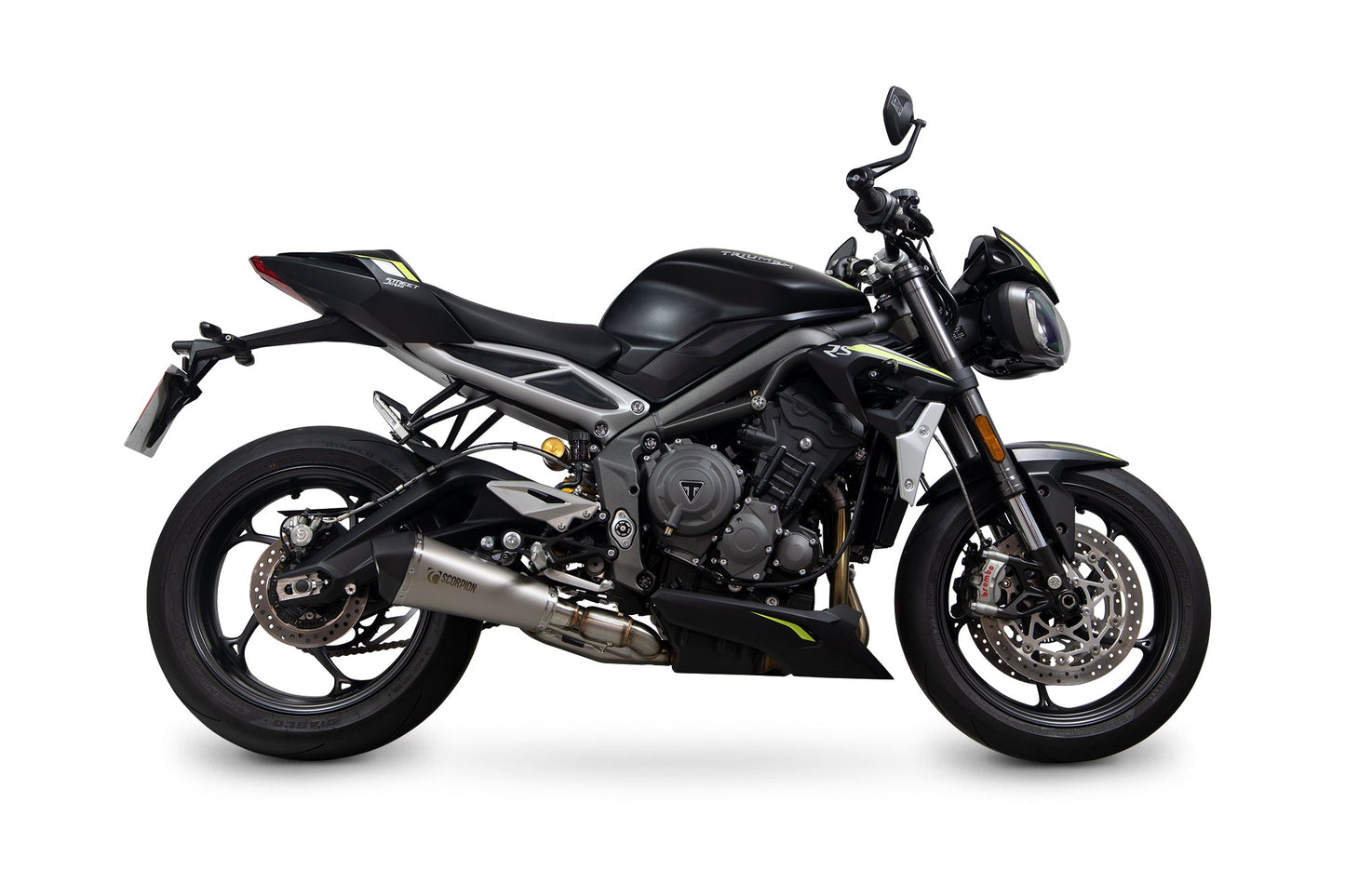 Triumph Street Triple 765 R / RS Serket Taper Slip-on - Titanium Sleeve - Scorpion Exhaust