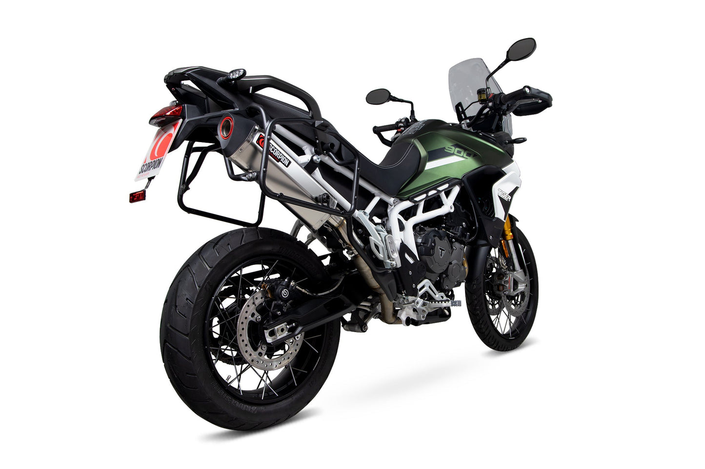 Triumph Tiger 900 (all models)Serket Parallel Slip-on - Titanium Sleeve - Scorpion Exhaust