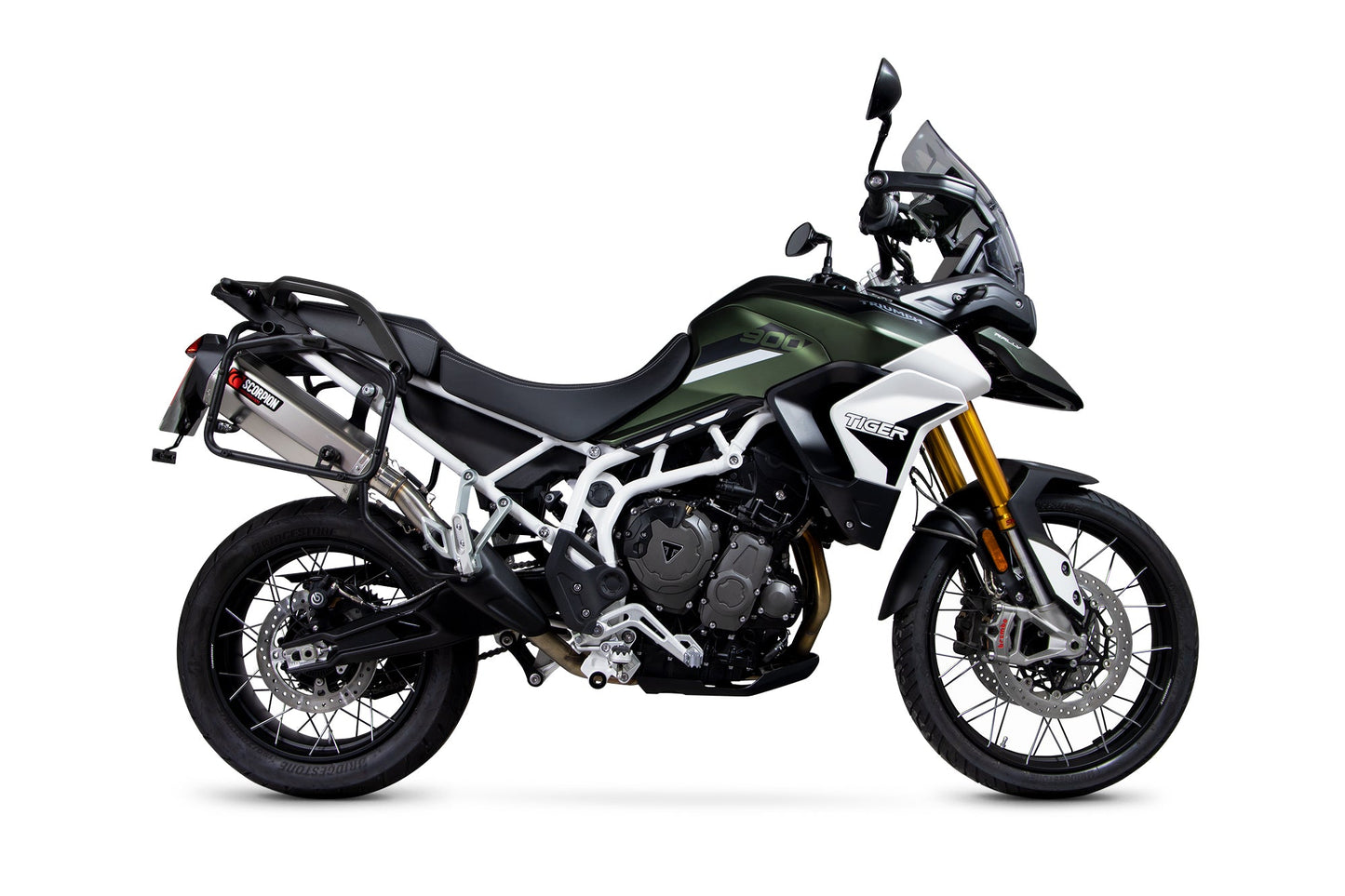 Triumph Tiger 900 (all models)Serket Parallel Slip-on - Titanium Sleeve - Scorpion Exhaust