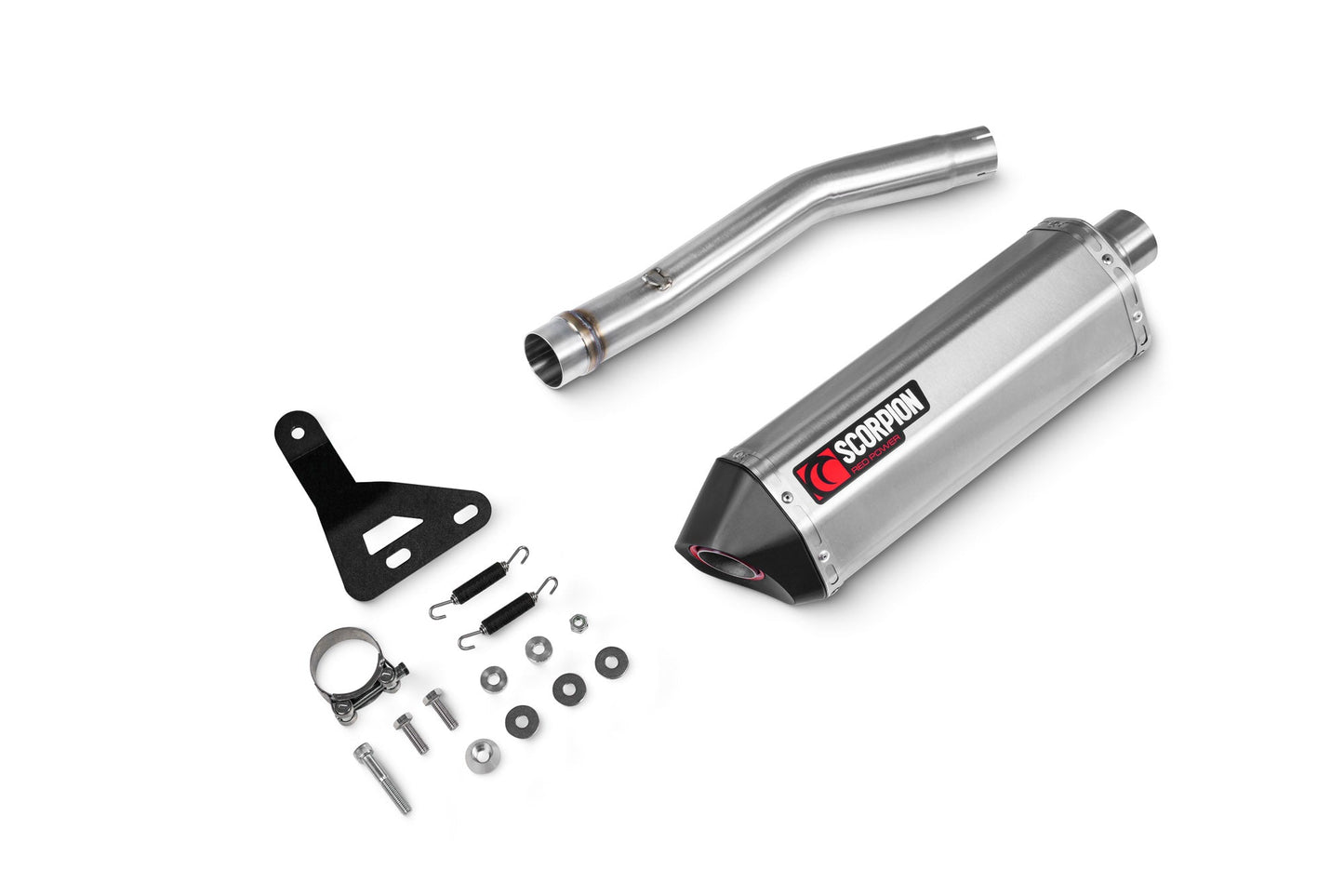 Triumph Tiger 900 Serket Parallel Slip-on - Brushed Stainless Steel Sleeve. Fits with panniers - Scorpion Exhaust