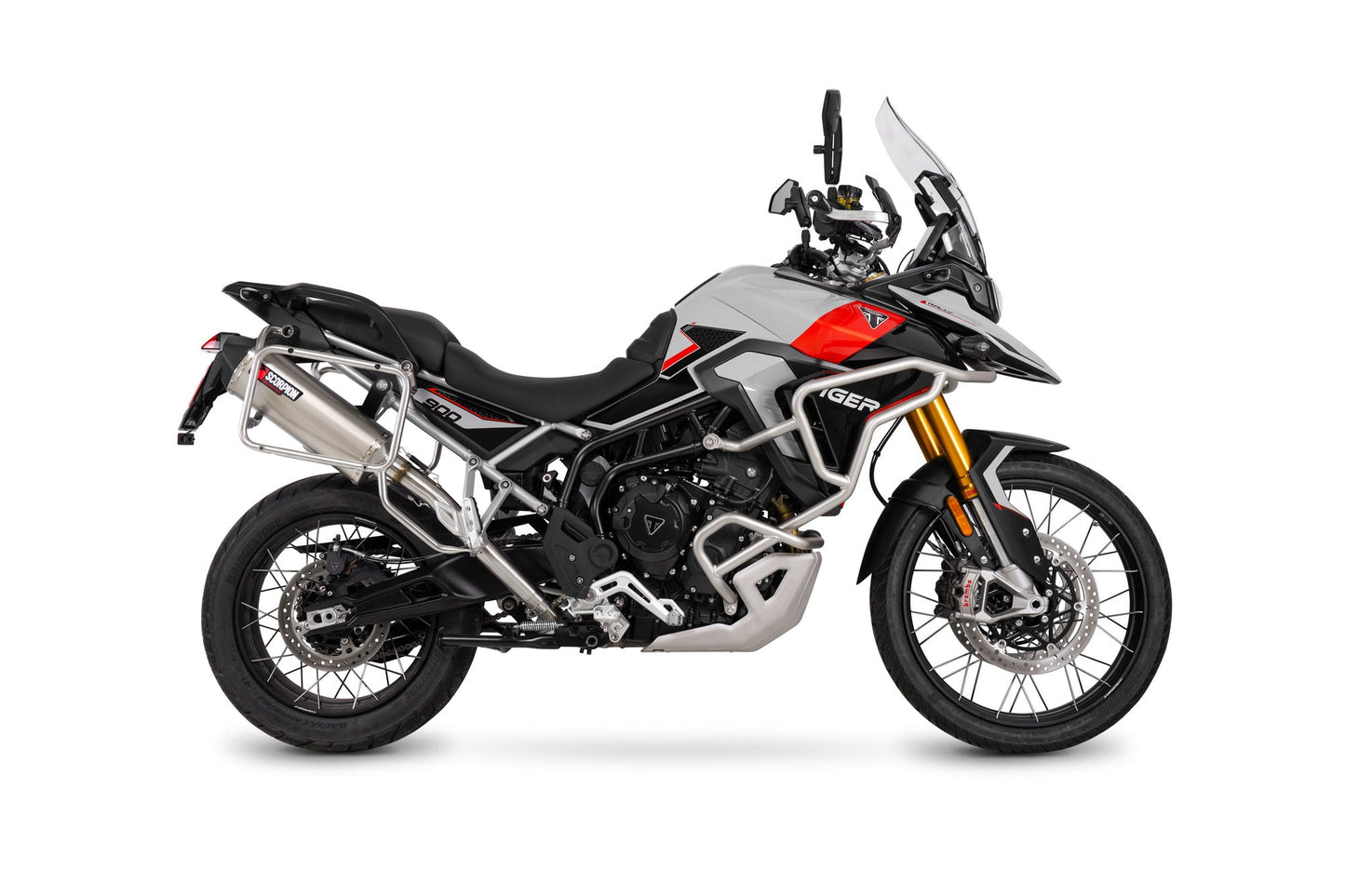 Triumph Tiger 900 Serket Parallel Slip-on - Titanium Sleeve. Fits with panniers - Scorpion Exhaust