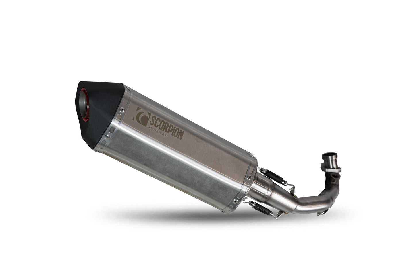 Vespa GTS 125, 2009-17 / GTS250, 2005-13 / GTS300, 2008-18 / GTV250, 2006-13 / GTV300, 2010-18 Serket Parallel Full System - Brushed Stainless Steel Sleeve - Scorpion Exhaust