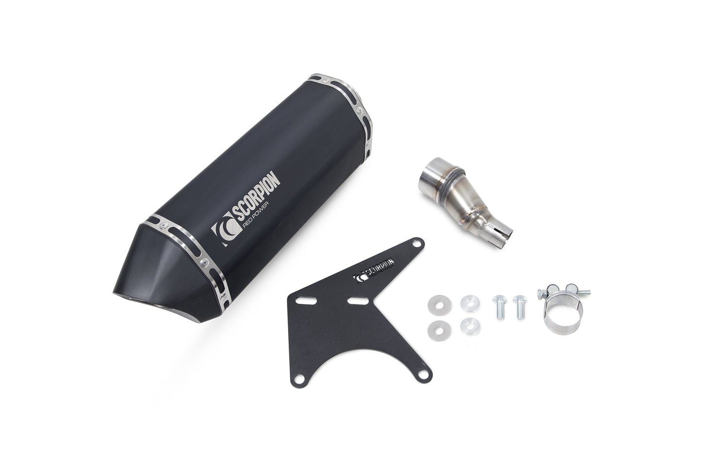 Vespa GTS 125 i GET (Euro 5)Serket Parallel Slip-on - Black Ceramic Coated Sleeve - Scorpion Exhaust