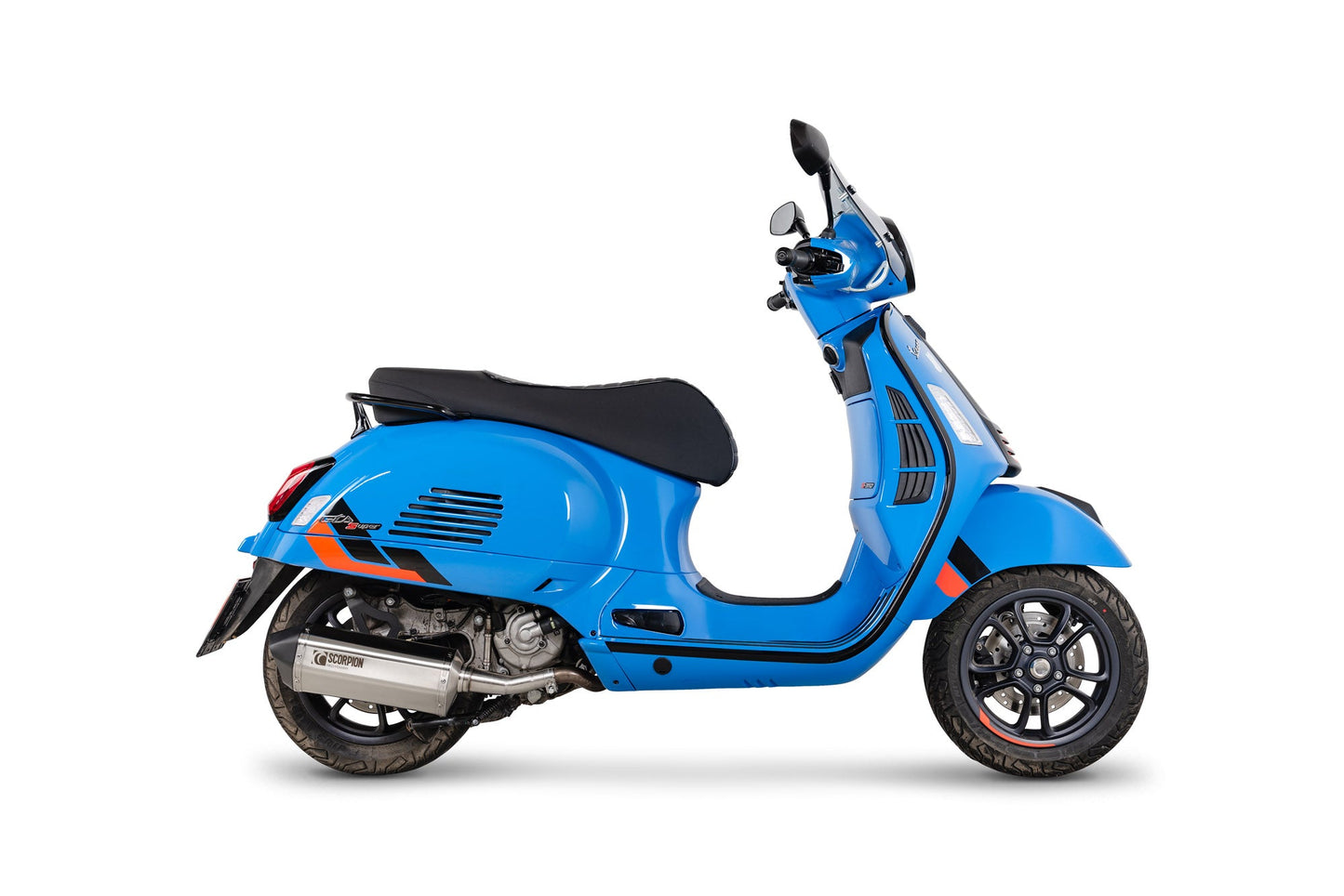 Vespa GTS 310 (Euro 5+) European Models Only Serket Parallel Slip-on - Brushed Stainless Steel Sleeve - Scorpion Exhaust