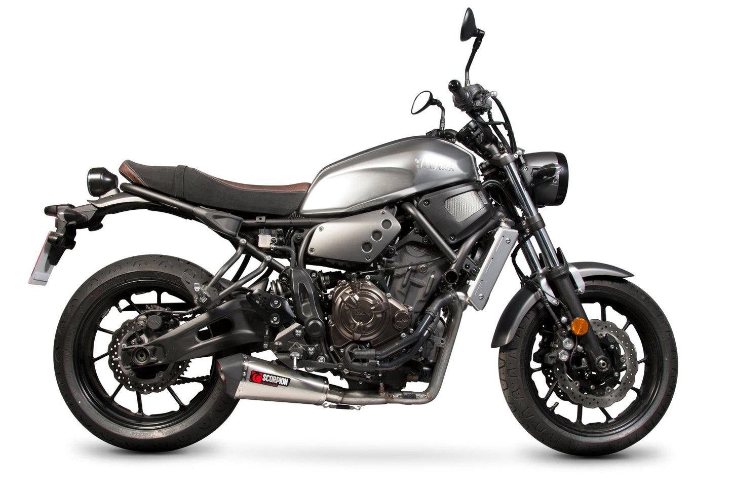 Yamaha XSR700 (2016-2020) / XSR700 Xtribute (2019-2020)Serket Taper Full System - Brushed Stainless Steel Sleeve - Scorpion Exhaust
