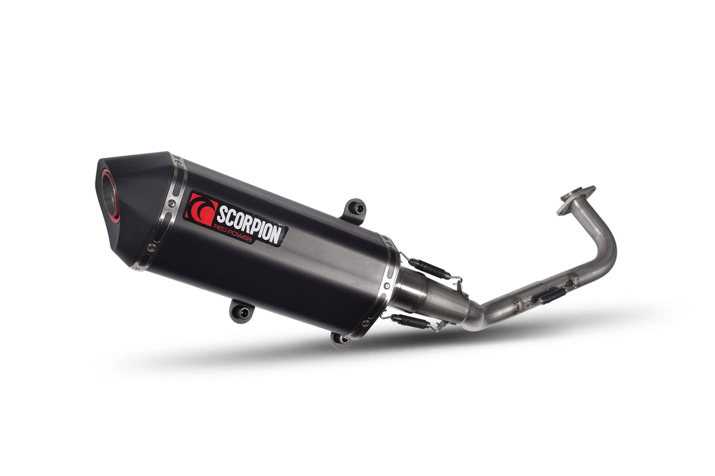 Yamaha N-Max 125 Serket Parallel Full System - Black Ceramic Coated Sleeve - Scorpion Exhaust