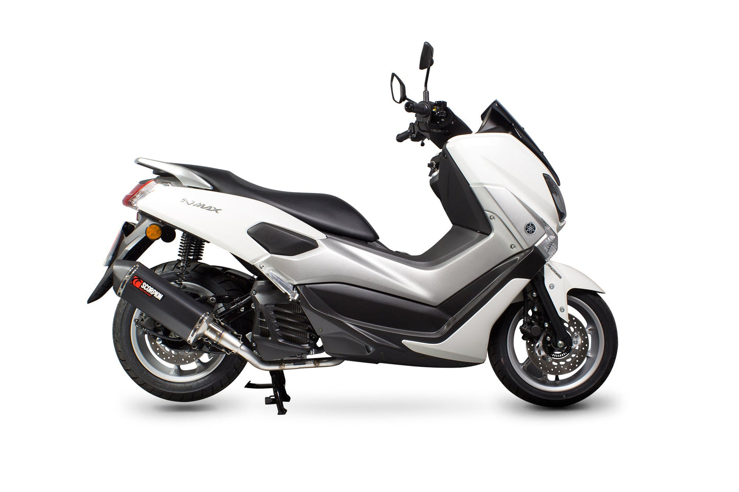 Yamaha N-Max 125 Serket Parallel Full System - Black Ceramic Coated Sleeve - Scorpion Exhaust