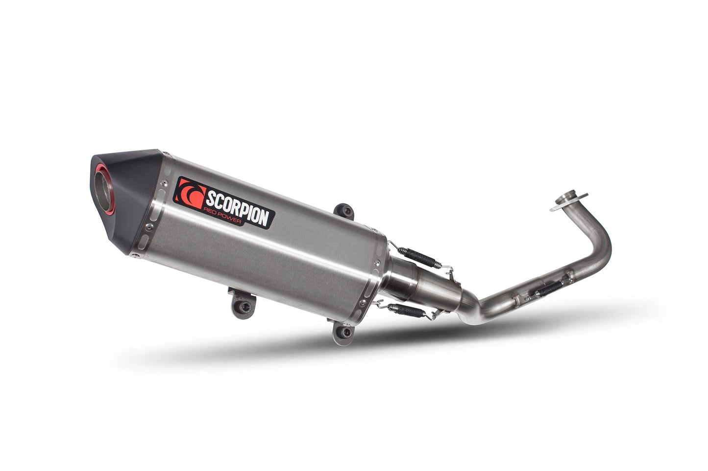 Yamaha N-Max 125 Serket Parallel Full System - Brushed Stainless Steel Sleeve - Scorpion Exhaust