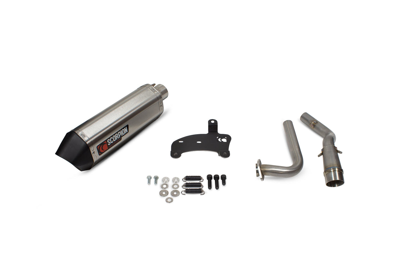 Yamaha N-Max 125 Serket Parallel Full System - Brushed Stainless Steel Sleeve - Scorpion Exhaust