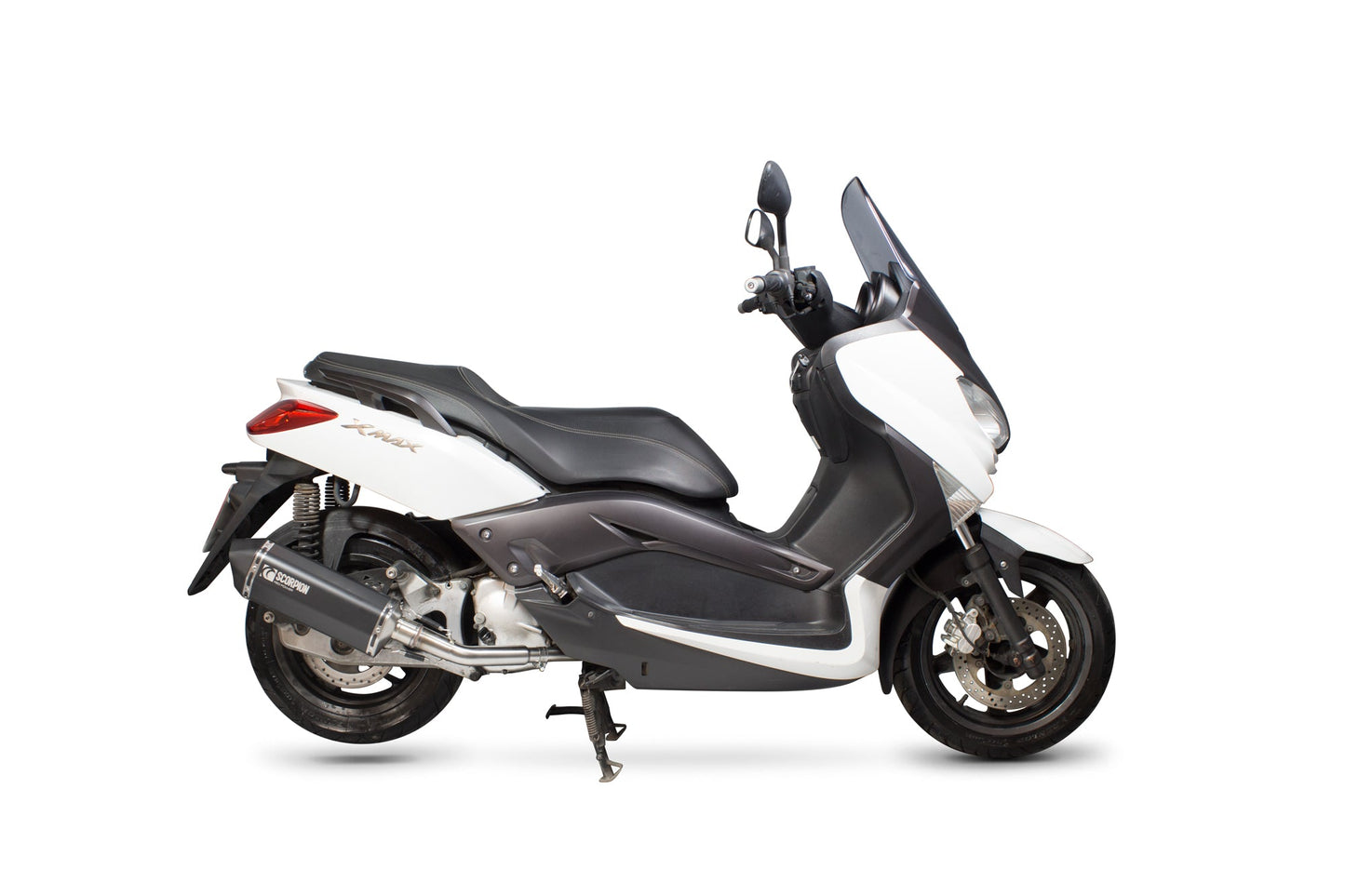 Yamaha X-Max 125 Serket Parallel Full System - Black Ceramic Coated Sleeve - Scorpion Exhaust
