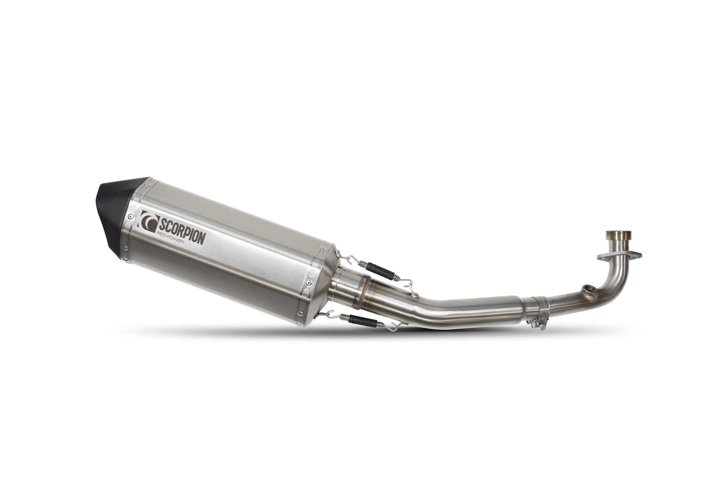 Yamaha X-Max 125 Serket Parallel Full System - Brushed Stainless Steel Sleeve - Scorpion Exhaust