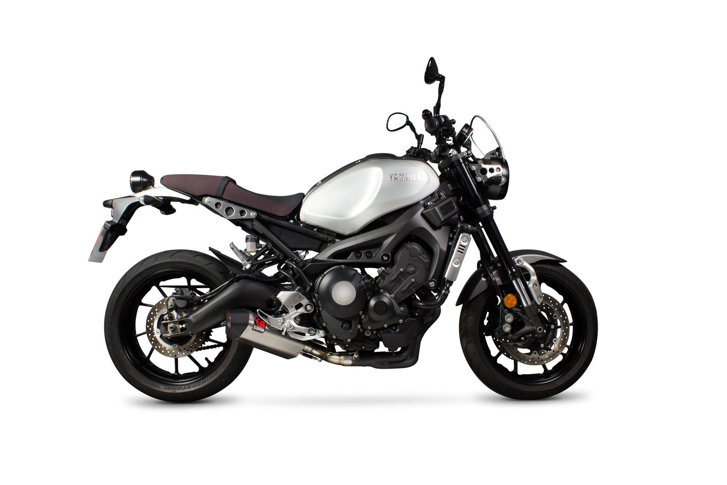 Yamaha XSR900 Serket Parallel Slip-on - Brushed Stainless Steel Sleeve - Scorpion Exhaust