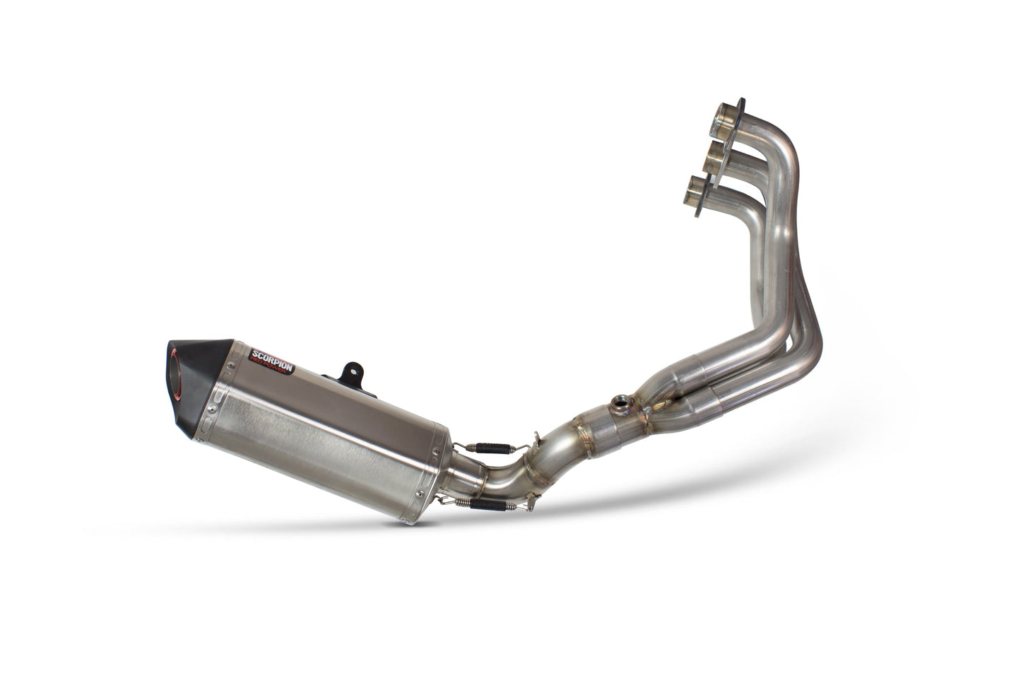 Yamaha XSR900 Serket Parallel Full System - Brushed Stainless Steel Sleeve - Scorpion Exhaust