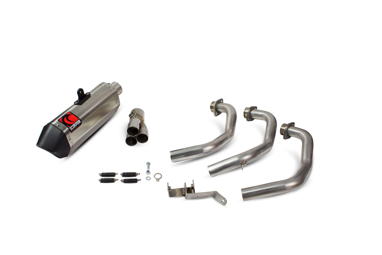 Yamaha XSR900 Serket Parallel Full System - Brushed Stainless Steel Sleeve - Scorpion Exhaust