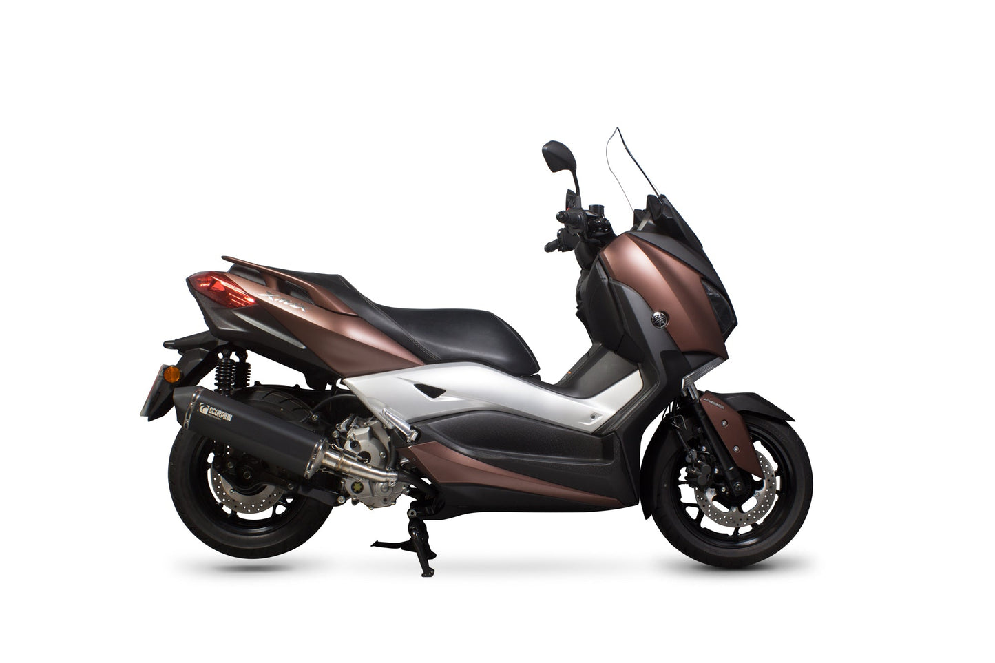 Yamaha X-Max 300 Serket Parallel Slip-on - Black Ceramic Coated Sleeve - Scorpion Exhaust