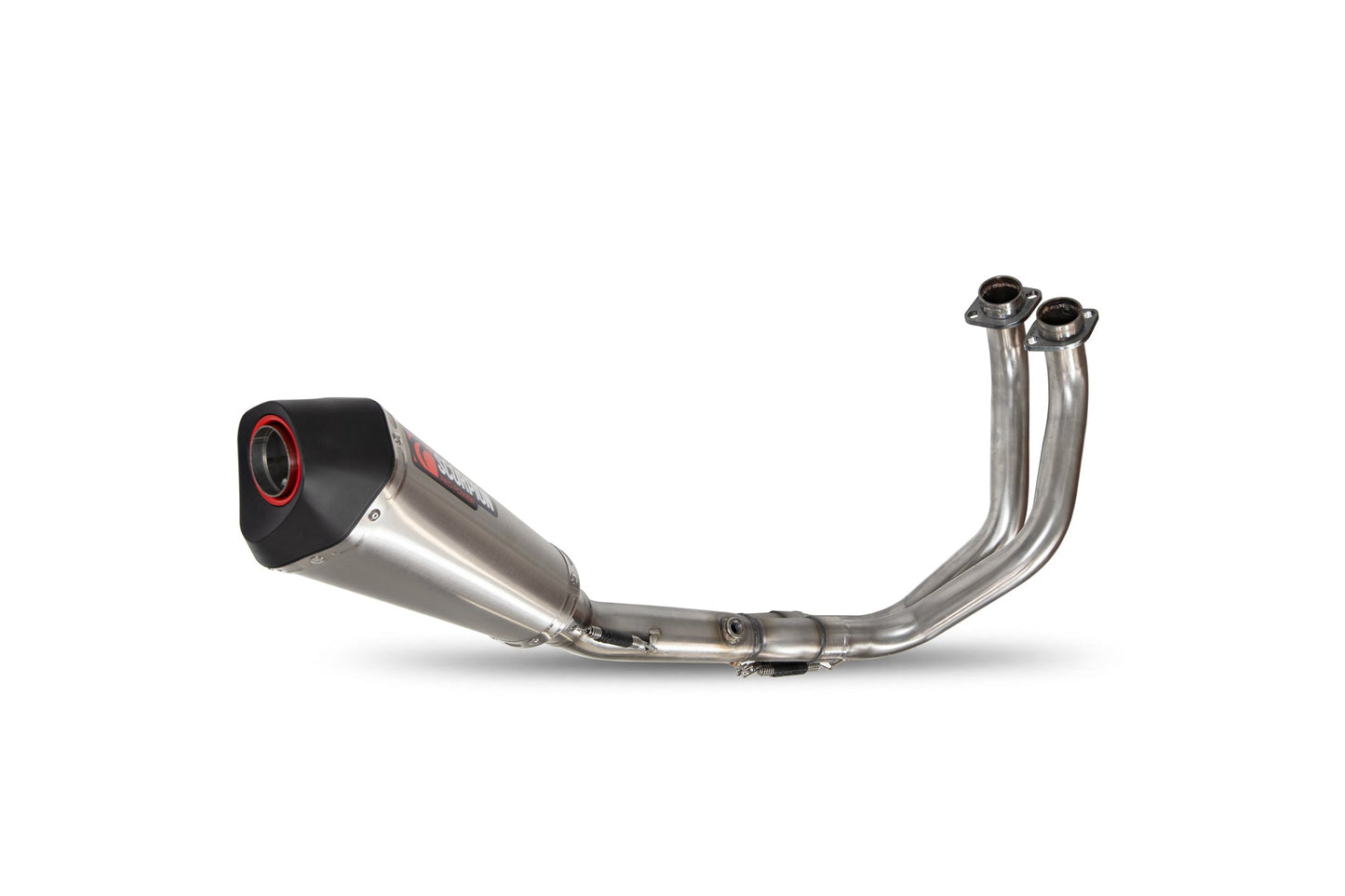 Yamaha MT-07 Serket Taper De-Cat Race Full System - Brushed Stainless Steel Sleeve - Scorpion Exhaust