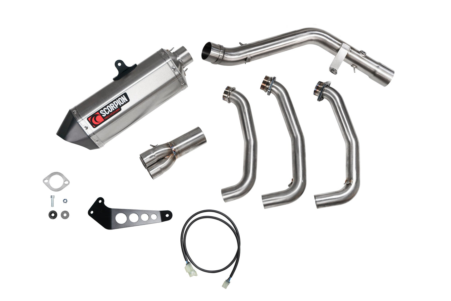 Yamaha MT-09 Serket Full System - Brushed Stainless Steel Sleeve - Scorpion Exhaust
