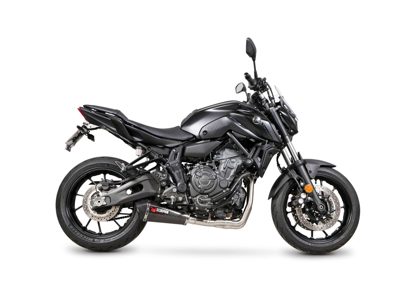 Yamaha MT-07 Serket Taper Full System - Carbon Fibre Sleeve - Scorpion Exhaust