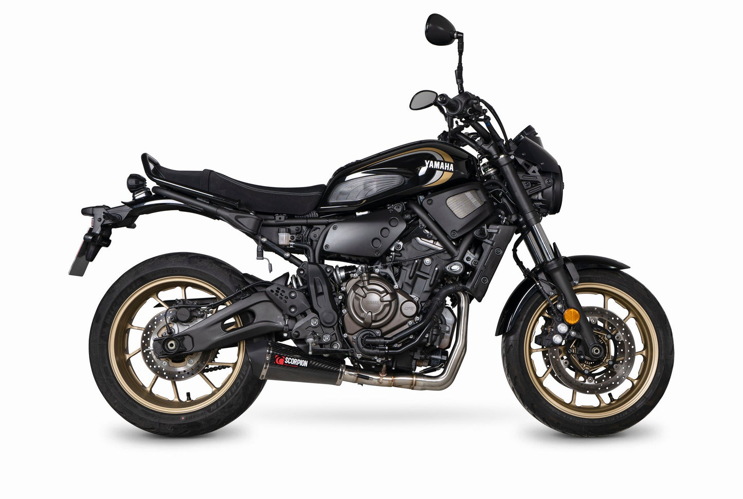 Yamaha XSR 700 Serket Taper Full System - Carbon Fibre Sleeve - Scorpion Exhaust