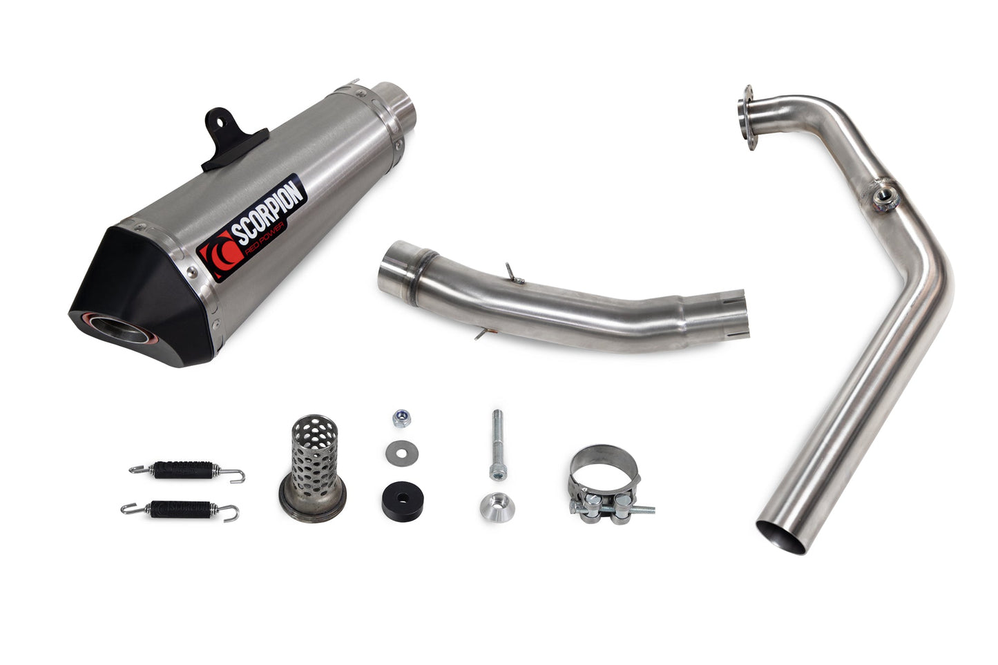 Yamaha YZF-R125 Euro 5+ / R15 V4 M Serket Taper Full System - Brushed Stainless Steel Sleeve - Scorpion Exhaust